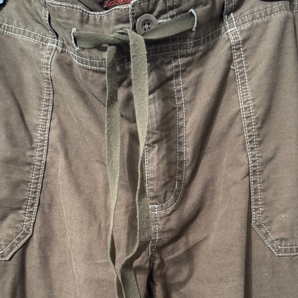 Eddie Bauer Brown Draw String Cropped Ankle Pants - Picture 7 of 10